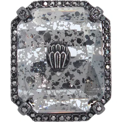 Kurt Geiger London Eagle's Head Crystal Cocktail Ring