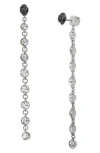 Kurt Geiger London Eagle Head Front/back Linear Earrings In Crystal