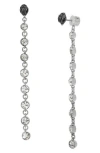 Kurt Geiger London Eagle Head Front/back Linear Earrings In Transparent