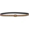Kurt Geiger London Eagle Head Leather Belt In Brown