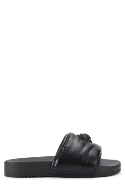 Kurt Geiger London Eagle Head Puff Slide Sandal In Black