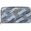 Kurt Geiger London Eagle Leather Zip Around Wallet In Navy
