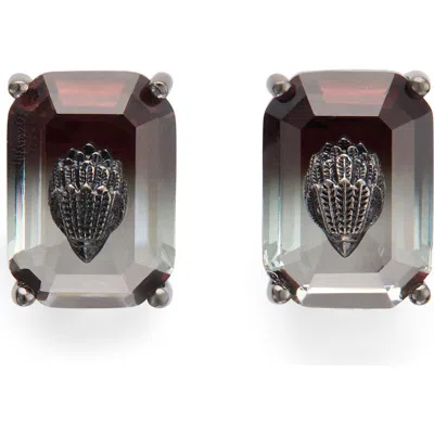 Kurt Geiger London Eagle Ombré Crystal Stud Earrings In Black