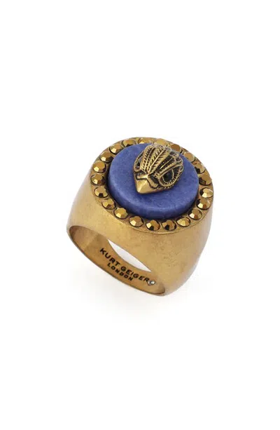 Kurt Geiger London Eagle Signet Ring In Gold