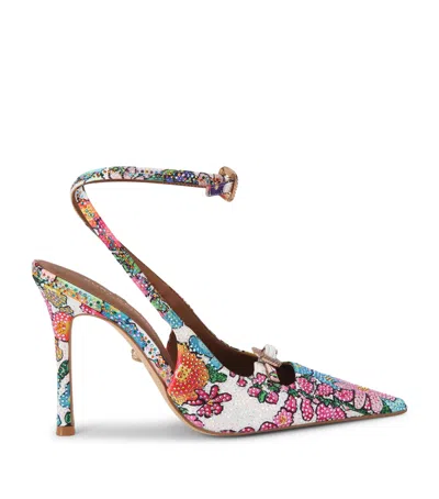 Kurt Geiger London Embellished Double-buckle Pumps In White