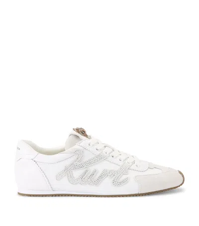 Kurt Geiger London Embellished Islington Sneakers In White