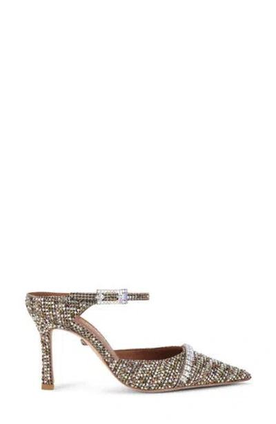Kurt Geiger London Embellished Pointed Toe Ankle Strap Pump In Multi