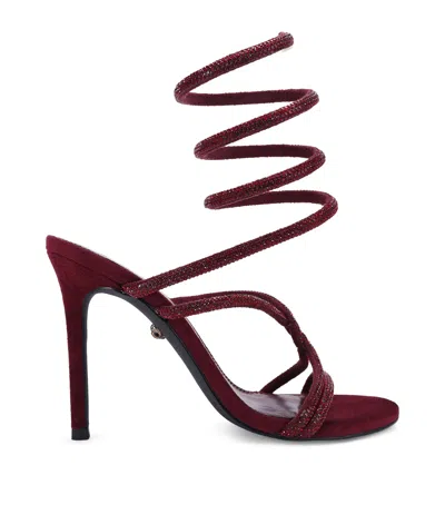 Kurt Geiger London Embellished Spiral Sandals 90 In Burgundy