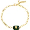 Kurt Geiger London Emerald Cut Crystal Chain Bracelet