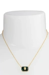 Kurt Geiger London Emerald Cut Crystal Pendant Necklace