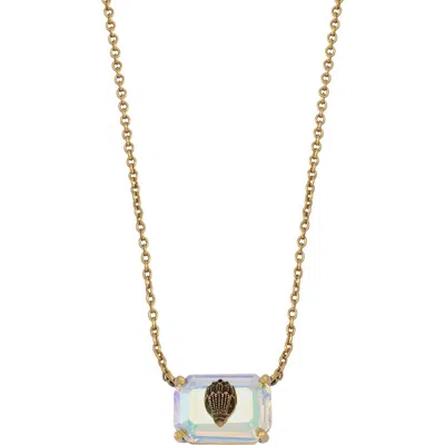 Kurt Geiger London Emerald Cut Pendant Necklace In Red