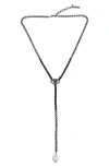 Kurt Geiger London Evil Eye & Imitation Pearl Y-necklace In Pearl