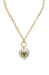KURT GEIGER KURT GEIGER LONDON EVIL EYE HEART PENDANT NECKLACE