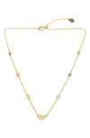 Kurt Geiger London Evil Eye Station Necklace In Gold