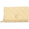Kurt Geiger London Extra Mini Kensington Drench Leather Shoulder Bag In Cream