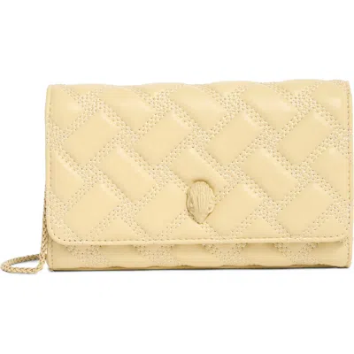 Kurt Geiger London Extra Mini Kensington Drench Leather Shoulder Bag In Cream