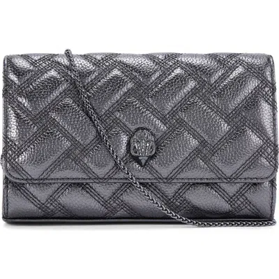 Kurt Geiger London Extra Mini Kensington Drench Quilted Leather Crossbody Bag In Blue