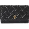 Kurt Geiger London Extra Mini Kensington Quilted Leather Wallet On A Chain In Black