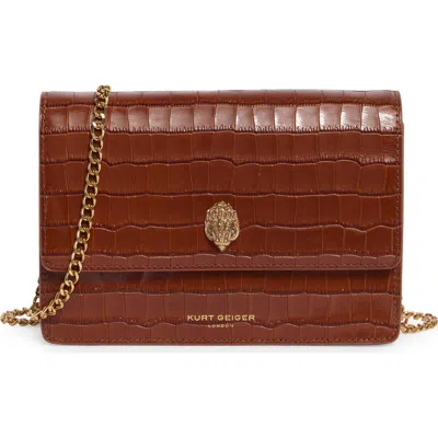 Kurt Geiger London Extra Mini Shoreditch Crossbody Bag In Brown