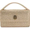 Kurt Geiger London Extra Small Bond Genuine Calf Hair & Leather Top Handle Bag In Gold