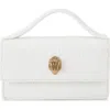 Kurt Geiger London Extra Small Bond Genuine Calf Hair & Leather Top Handle Bag In White