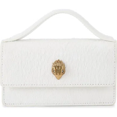 Kurt Geiger London Extra Small Bond Genuine Calf Hair & Leather Top Handle Bag In White