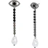 Kurt Geiger London Eye Linear Drop Earrings In Pearl