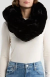 Kurt Geiger London Faux Fur Infinity Scarf In Black