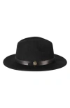 Kurt Geiger London Felted Wool Fedora In Black