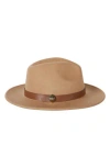 Kurt Geiger London Felted Wool Fedora In Brown