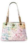 Kurt Geiger London Kensington Floral Quilted Leather Tote In Floral Multi