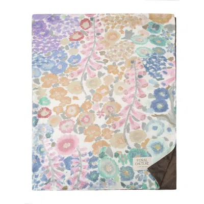 Kurt Geiger London Floral Couture Picnic Blanket In Pink Multi