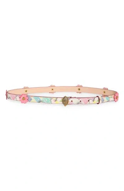 Kurt Geiger London Flower Belt In Multi