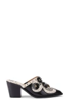 Kurt Geiger 70mm Floral-embellishment Mules In Black