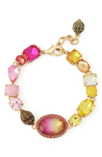 Kurt Geiger London Gemstone Eagle Head Flex Bracelet In Multi