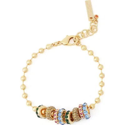 Kurt Geiger London Gemstone Rondelle Ball Chain Bracelet In Multi