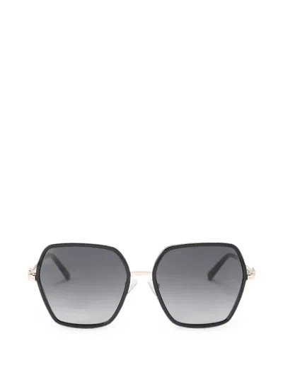 Kurt Geiger London Geometric-frame Sunglasses In Black