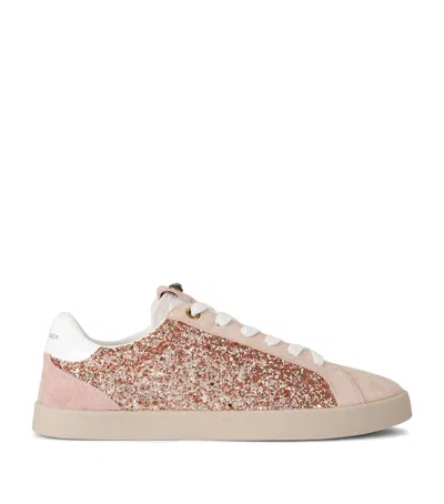 Kurt Geiger London Glitter Britton Sneakers In Brown