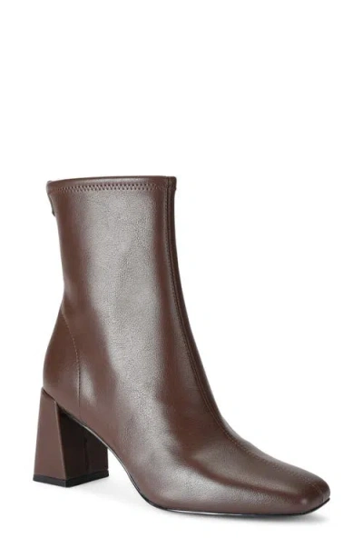 Kurt Geiger London Grove Faux Leather Ankle Boot In Brown