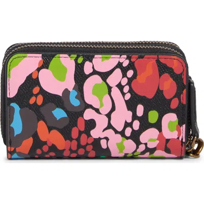 Kurt Geiger London Hampstead Double Zip Leather Wallet In Black Multi