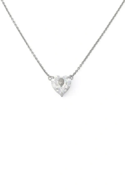 Kurt Geiger London Heart Pendant Necklace In Metallic