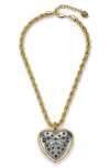 Kurt Geiger London Heart Pendant Rope Chain Necklace In Gold