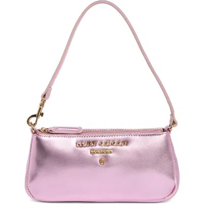 Kurt Geiger London Highgate Small Leather Wristlet In Pink