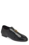 Kurt Geiger London Hugh Eagle Sequin Loafer In Black/green