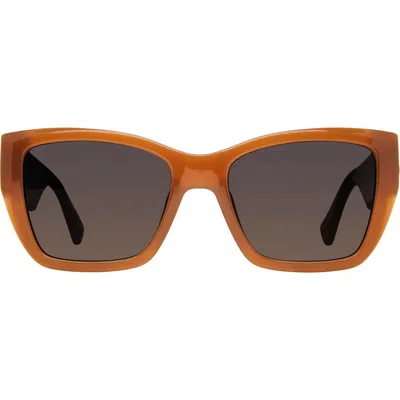 Kurt Geiger London Kensington 54mm Gradient Rectangular Sunglasses In Brown