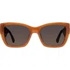 Kurt Geiger 54mm Gradient Rectangular Sunglasses In Brown/brown Gradient