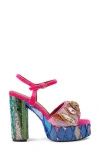 Kurt Geiger London Kensington Ankle Strap Platform Sandal In Pink