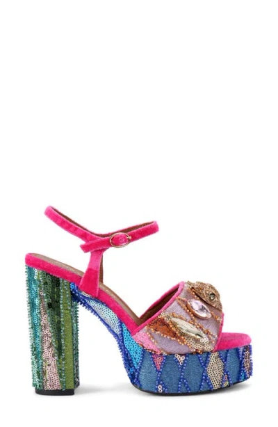 KURT GEIGER KURT GEIGER LONDON KENSINGTON ANKLE STRAP PLATFORM SANDAL