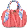 Kurt Geiger London Kensington Basket Boston Crossbody Bag In Open Pink