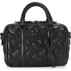 Kurt Geiger London Kensington Boston Drench Quilted Leather Crossbody Bag In Black